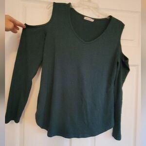 "Cold Shoulder" Tunic Length Shirt